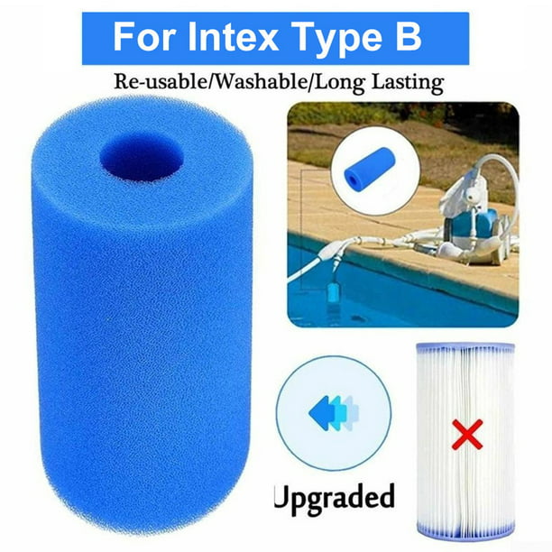 Swimming Pool Filter Foam Sponge Cartridge Reuseable Sponge Filter Blue 